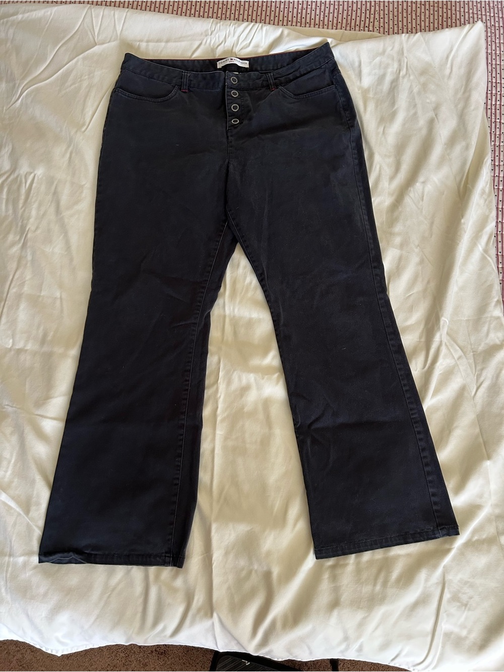 Vintage Y2K Tommy Hilfiger Black Flare Jeans